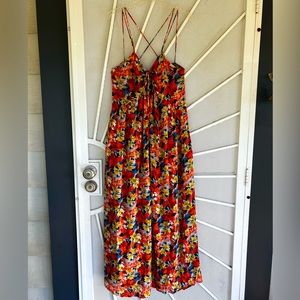 Strappy XL free people floral maxi dress